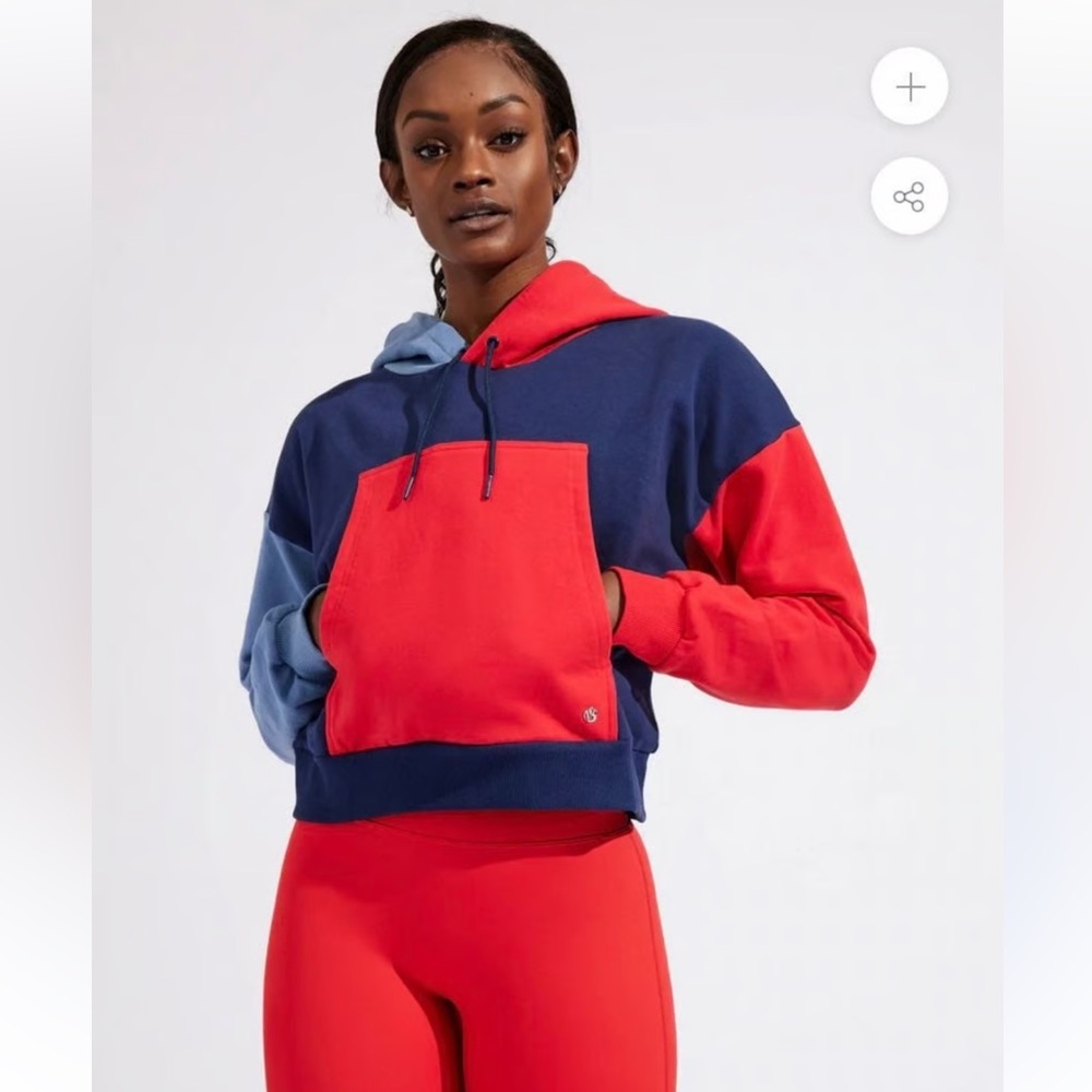 BuffBunny Womens Colorblock Crop Hoodie XXXL‎